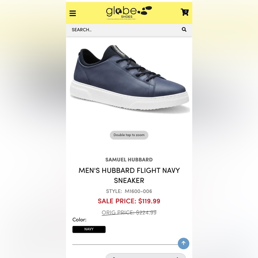 Sam Hubbard Flight Sneakers in Navy SIZE 8